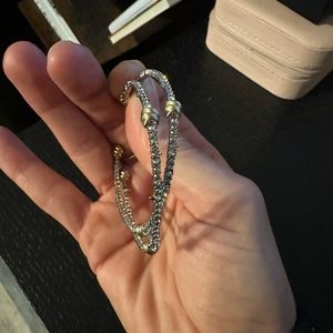 Alexis Bittar Two Tone Pave Hoops